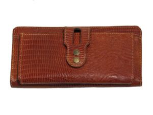 کیف پول چرم طبیعی برند چرم آبی