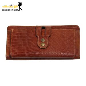 کیف پول چرم طبیعی برند چرم آبی