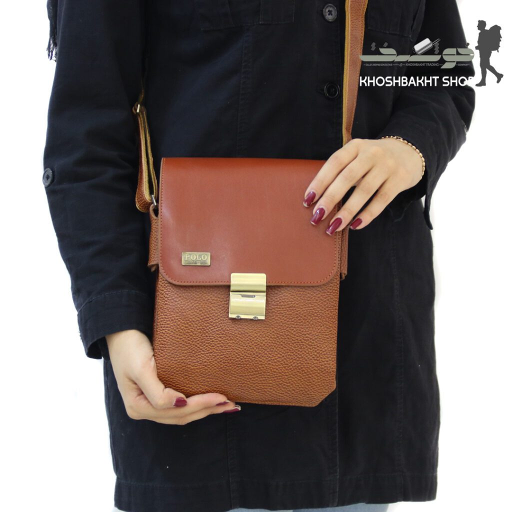 کیف چرم POLO قفل دو رمزه دوشی