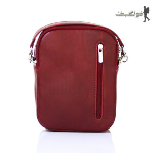 مشخصات کیف دوشی چرم طبیعی زرشکی