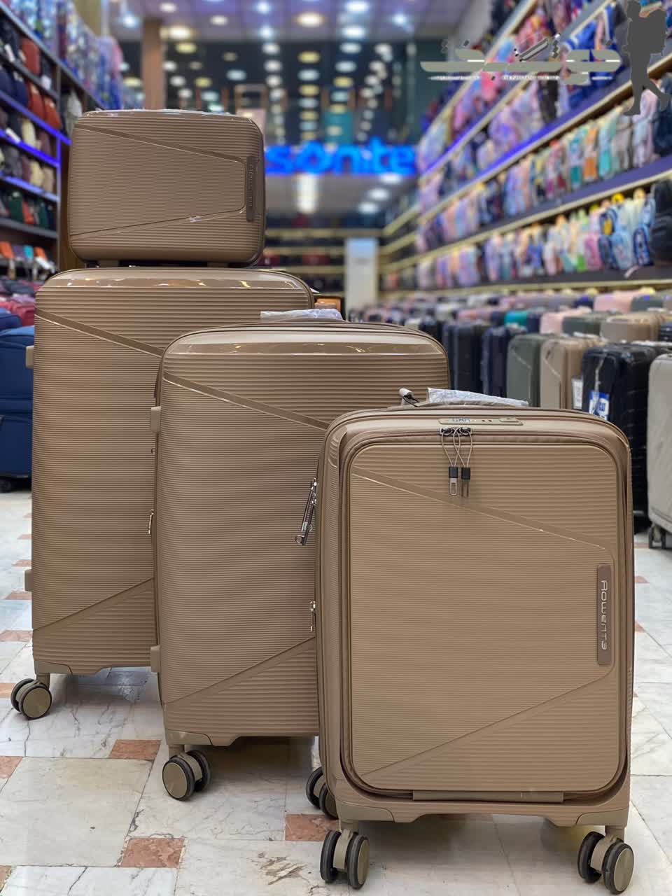 photo_2026-02-25_13-53-43 ست4 تکه چمدان فایبرگلاس نشکن رونتا Rowenta