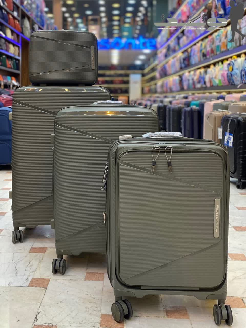 photo_2026-02-25_13-53-53 ست4 تکه چمدان فایبرگلاس نشکن رونتا Rowenta
