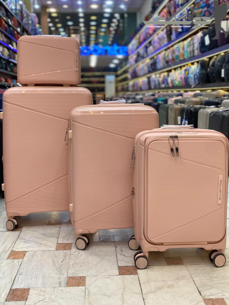 photo_2026-02-25_13-54-02 ست4 تکه چمدان فایبرگلاس نشکن رونتا Rowenta