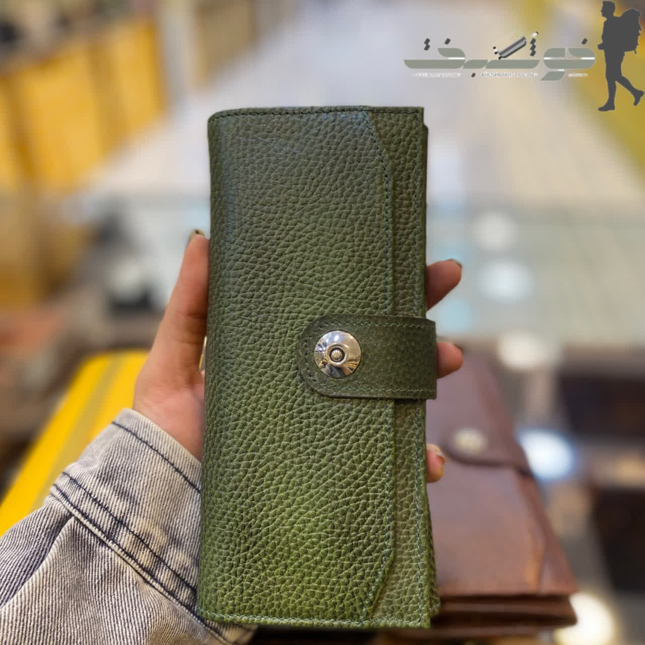 کیف پول زنانه چرم آبی کیف پول زنانه چرم آبی - Image 2