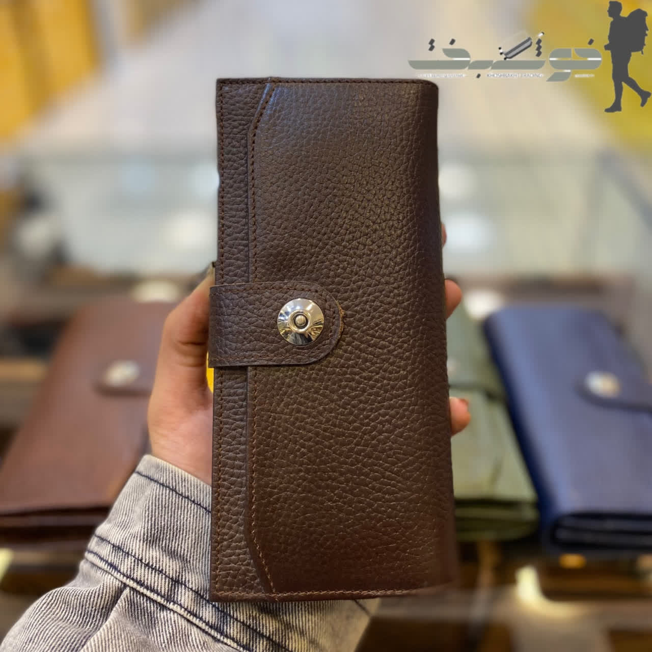 کیف پول زنانه چرم آبی کیف پول زنانه چرم آبی - Image 3