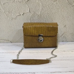 کیف زنانه دو بند مجلسی چرم تبریز طبیعی طرح FENDI